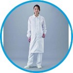 Laboratory coat ASPURE, for cleanroom, Polyester, with zip