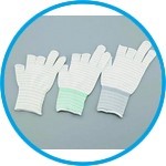 Gloves ASPURE ESD, 3 halffinger, white