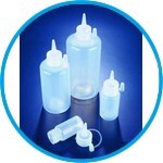Round bottles with dropping closure, LDPE