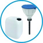 Disposal unit with funnel, V2.0, HDPE