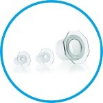 Ground joint stoppers, borosilicate glass 3.3, semi hollow