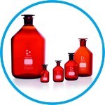 Narrow-mouth reagent bottles, DURAN®, amber glass