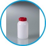 Wide-mouth bottles, HDPE, sealable