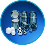 Grinding balls, PTFE with steel core