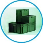 Stacking containers KBE-183 and KBE-184, Plastic