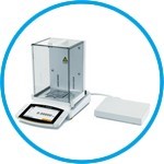 Semi-micro- and analytical balances Cubis® II, with automatic glass draft shield