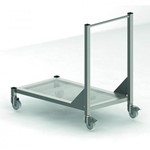 KEK Cleanroom transport trolley with smooth shelves, 3 5372296000