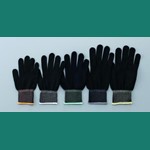 As One Corporation ASPURE Inner Gloves Black Overlock, Polyester XL 3-7380-01
