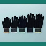 As One Corporation ASPURE Black PU Gloves Overlock, Polyester, Palm 3-7386-01