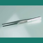 Burkle Tweezers 105 mm, stainless steel, blunt 5386-0300