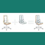 Interstuhl Buromobel / bimos Laboratory chair Neon 3, Happy orange 9571-9588-2000-3