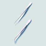 LLG Forceps Dissecting Sharp Curved 105mm 4008485