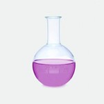Flat bottom flask 1000 ml, clear, glass