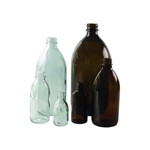 RIXIUS Narrow neck bottles, amber glass 1-0201-0250-22