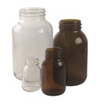 RIXIUS Wide neck bottles 2500 ml, amber 1-0301-2500-80