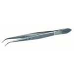 Tweezers 130 mm stainless pointed/curved