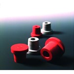 Deutsch & Neumann Hollow stoppers, red rubber,  ID = 6 mm, H= 18 mm 2152019