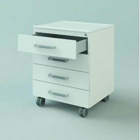 Kottermann U/B mobile cabinet, 450x590x516, 3 drawers 150mm, 315-00114