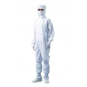As One Corporation ASPURE Overall for Cleanroom M White  2-4948-03