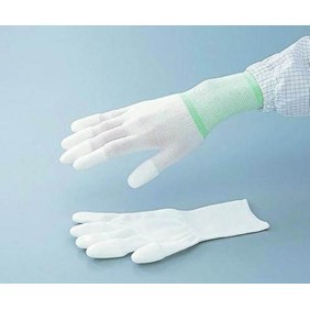 As One Corporation ASPURE Long PU Coat Nylon Gloves Fingertip Coat L 1-7174-02