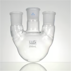 LLG Labware LLG-Three-neck round bottom flask, 250ml parallel 4686166