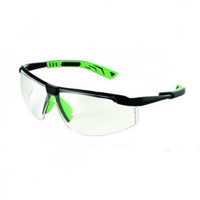 LLG-Protection glasses "Comfort" black/green frame, clear lenses
