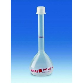 VITLAB Volumetric flask PMP, 25ml with screw cap 671895
