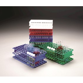IDL (Nalgene) Test tube rack, 6 x 12 tubes PP, red, 13 mm Ø 5976-0513