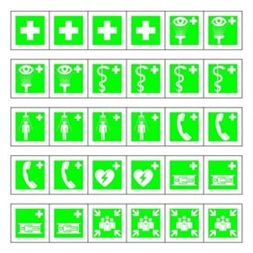 Minisymbol Collecting Sheet *First Aid* 28995 Kroschke Sign